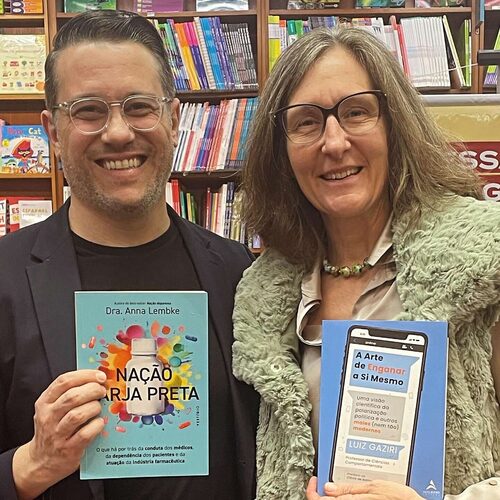 Luiz Gaziri com Anna Lembke